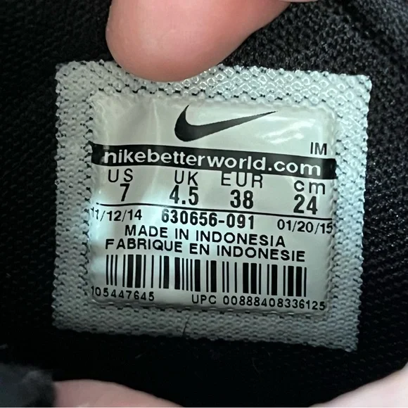 Nike Primo Court Mid Suede Black White High Top Sneakers 630656 Trainers Leather - Picture 6 of 7